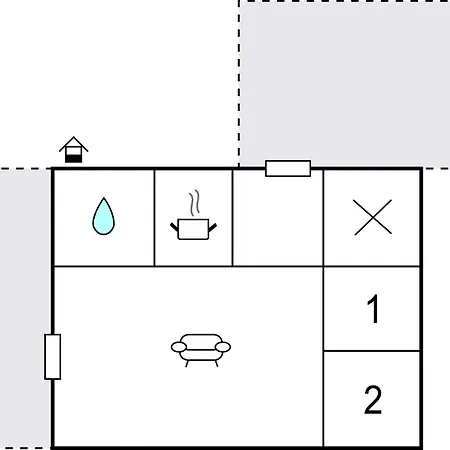 Hébergement de vacances 2 Bedroom Lovely In